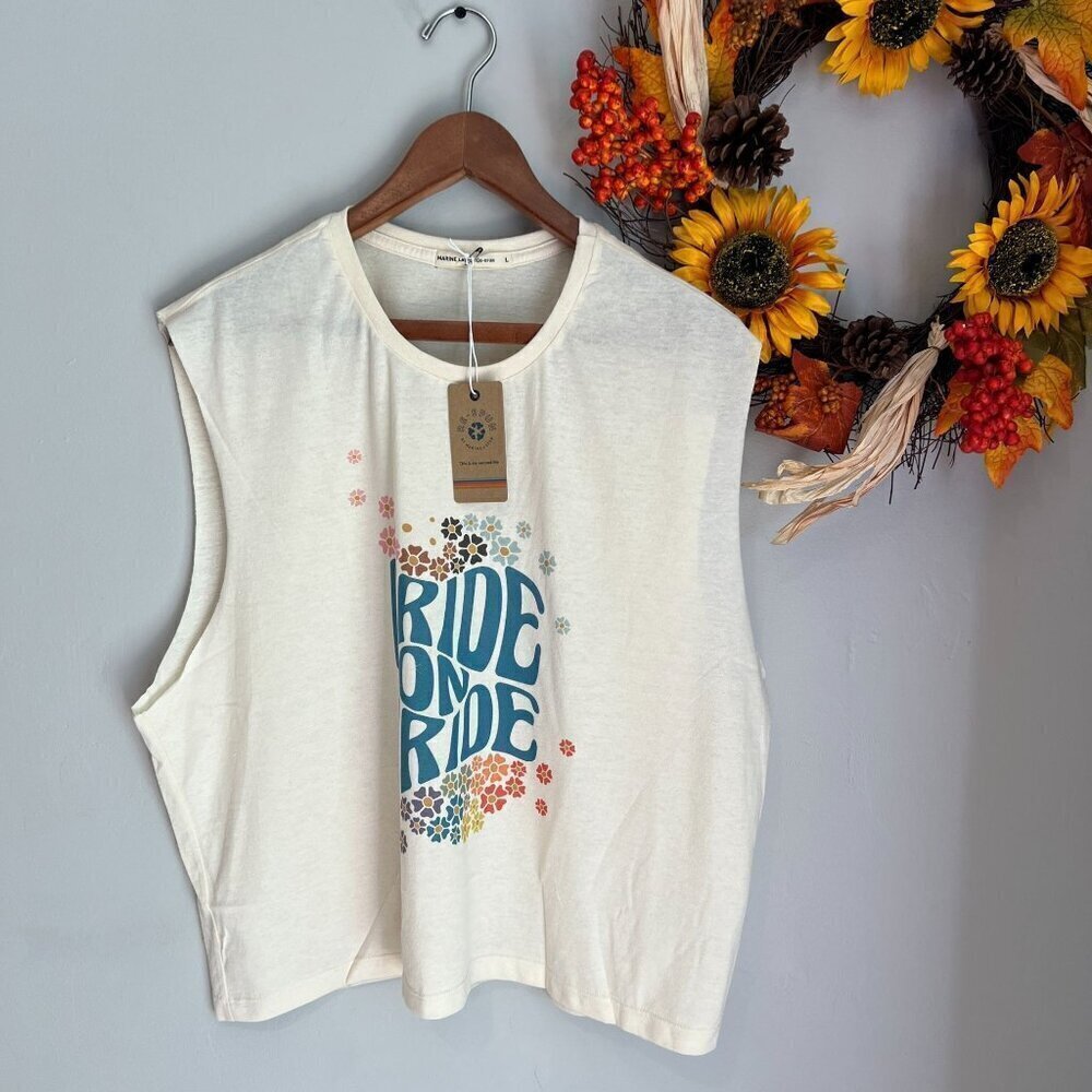 Marine Layer Pride Tank Pride Large Off White